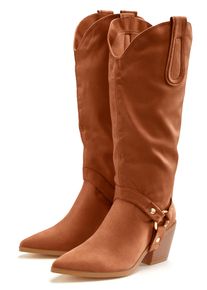 Lascana Damen Stiefelette, Gr. 38, braun, Obermaterial: 100% Lederimitat. Futter: 100% Textilmaterial. Decksohle: 100% Lederimitat. Laufsohle: 100%