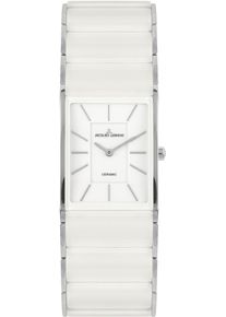 Jacques Lemans Damen Keramikuhr "Dublin", weiß, Armbanduhren, Quarzuhr, Armbanduhr, Damenuhr, Keramikarmband