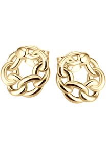 Firetti Damen Paar Ohrstecker "Schmuck Geschenk Silber 925 Ohrschmuck Ohrringe Kreis Kettenglieder", Silber 925 (Sterlingsilber), gold, Silber 925