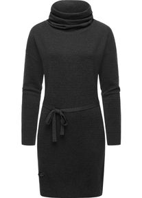 Ragwear Damen Sweatkleid "Babett Dress Intl.", grau, modisch, Gr. XXL, Strick, 100% Baumwolle, Kleider, warmes Winterkleid mit breitem Rollkragen