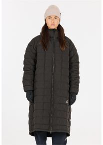 SOS Damen Skijacke "Kicking Horse", schwarz, casual, Gr. S, kariert, unifarben, 100% Polyester, Jacken, im langen Schnitt mit wasserfester