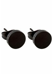 Damen Paar Ohrstecker "Schmuck Geschenk Edelstahl Ohrringe Kreis, LJ-0049, LJ-0050, LJ-0067", Edelstahl, schwarz, Liebeskind Berlin, Edelstahl,
