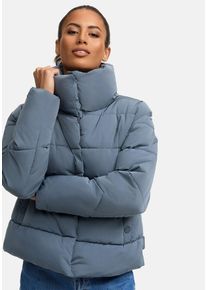 Marikoo Damen Winterjacke "Jalliaa", blau, Gr. XXXL, Obermaterial: 100% Polyester; Innenmaterial: 100% Polyester., Jacken, mit schönem Steppdesign