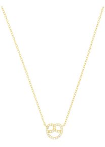 Amor Damen Kette mit Anhänger "Breze, Trachtenschmuck, Volksfest, 2039235, 2039236", Silber 925 (Sterlingsilber), L: 45cm, gold, Silber 925
