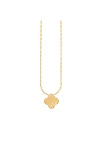 CAI CAÏ Damen Kette mit Anhänger "925 Sterling Silber gelb vergoldet Anhänger Clover Kleeblatt", 45 + 5cm, Silber 925 (Sterlingsilber), L: 50cm, gelb,