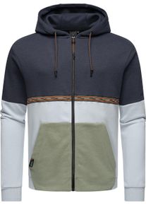 Ragwear Herren Kapuzensweatjacke "Blocky", blau, Basic, Gr. XXL, Sweatware, Obermaterial: 70% Baumwolle, 30% Polyester, Sweatjacken, Herren Basic