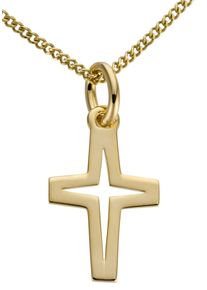 Firetti Damen Kreuz-Anhänger "Schmuck Geschenk Gold 333 Halsschmuck Anhänger für Halskette Kreuz", Gelbgold 333, 0,25 g, gold, Gelbgold 333,