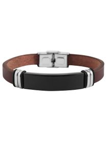 Adelia´s ADELIA ́S Herren Edelstahlarmband "Herren Armband aus Edelstahl 21 cm", 21, Edelstahl, braun, Edelstahl, Armbänder