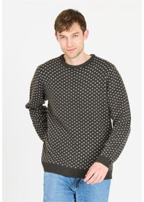 WHISTLER Herren Strickpullover "Borge", grau, casual, Gr. L, unifarben, 70% Polyacryl, 30% Wolle, Pullover, mit atmungsaktiver Eigenschaft