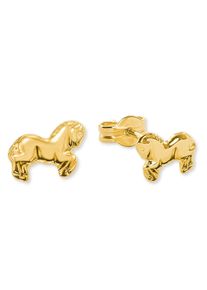 Amor Mädchen Paar Ohrstecker "Pferd, 2013942", Gelbgold 375, gold, Gelbgold 375, Ohrringe