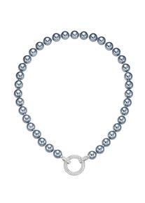 Lady Damen Collier, 45, Perlen, L: 45cm, grau, Perlen, Halsketten