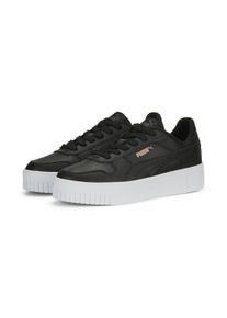 Puma Sneaker "Carina Street Sneakers Damen", Gr. 35,5, schwarz-weiß, Obermaterial: Kuhleder, Synthetik; Futter: Textil, Synthetik; Innensohle: