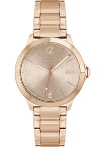 Lacoste Damen Quarzuhr "MOONBALL", rosa, Armbanduhren, Armbanduhr, Damenuhr, Mineralglas, analog, Edelstahlarmband