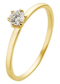 Phoenix PHÖNIX Damen Fingerring "Schmuck Geschenk Gold 333 Fingerring Damenring Solitär LIEBE", 48, 0,23 ct SI = kleine Einschlüsse, Gelbgold 333-Diamanten,