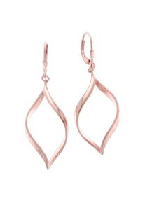 Vivance Damen Paar Ohrhänger "925 Silber rotvergoldet", ONE-SIZE, Silber 925 (Sterlingsilber), rot, Silber 925 (Sterlingsilber), Ohrringe