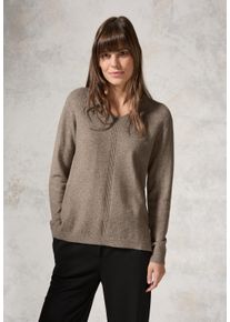 Cecil Damen Strickpullover, grau, casual, Gr. S, unifarben, Web, 37% Baumwolle, 34% Polyacryl, 26% Polyester, 3% Elasthan, Pullover, mit Strick-Detail