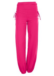 WINSHAPE Damen Sporthose "WH1", pink, Gr. M, 90% Baumwolle, 10% Elasthan, Hosen, mit seitlicher Raffung