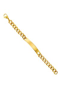 Firetti Armband "Schmuck Geschenk Armkette ID-Platte, Flachankerkette", Edelstahl, gold, Edelstahl, Armbänder