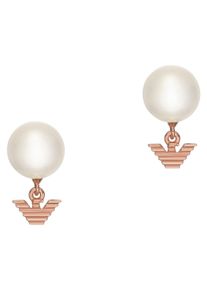 Emporio Armani Damen Paar Ohrstecker "KEY BASICS, REBEL PEARLS, EG3583710, EG3584221", Silber 925 (Sterlingsilber)-Perlen, gold, Silber 925