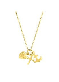 Diamonds by Ellen K. Damen Kette mit Anhänger "375/- Gelbgold Glaube,Liebe,Hoffnung", 45cm, Gold, L: 45cm, gelb, FASCINATION BY ELLEN K., Gold, Halsketten