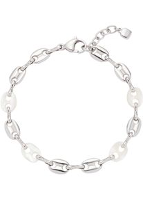 Leonardo Damen Armband "Lindi, 023542", Edelstahl, weiß, Edelstahl, Armbänder, mit Perlmutt