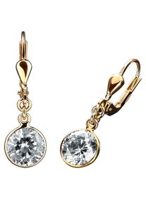 Firetti Damen Paar Ohrhänger "Schmuck Geschenk Gold 333 Ohrschmuck Patentbrisur Solitär Glitzer", Gelbgold 333, gold, Gelbgold 333, Ohrringe, mit