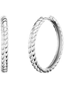 JULIE JULSEN Damen Paar Creolen "925/- Sterling Silber rhodiniert 25mm", ONE-SIZE, Silber 925 (Sterlingsilber), silber, Silber 925 (Sterlingsilber),