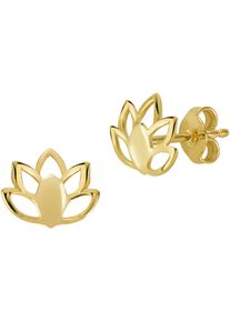 Firetti Damen Paar Ohrstecker "Schmuck Geschenk Gold 333 Ohrschmuck Ohrringe Lotus", Gelbgold 333, gold, Gelbgold 333, Ohrringe, Made in Germany