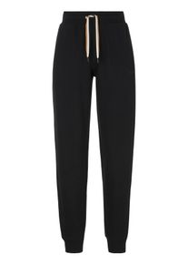 BOSS Damen Relaxhose "CP Stripe_Pants Cuff", Gr. L, schwarz, Sweatware, Obermaterial: 48% Baumwolle, 48% Lyocell, 4% Polyamid, unifarben, casual,