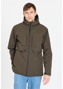 WEATHER REPORT Herren Softshelljacke "Tulson", grün, sportlich, Gr. S, unifarben, 96% Polyester, 4% Elasthan, Jacken, in wasser- und winddichter