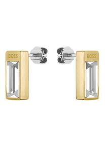 BOSS Damen Paar Ohrstecker "Schmuck Edelstahl Ohrschmuck Ohrringe CLIA", Edelstahl, gold, Edelstahl, Ohrringe, mit Glasstein