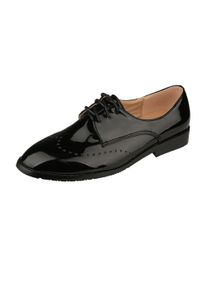 Family Trends Kinder Schnürschuh, Gr. 30, schwarz, Synthetik, elegant, Schuhe, mit klassischem Lochmuster