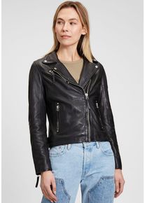 Mauritius Damen Lederjacke "PGG W14 LEGV", schwarz, modisch, Gr. S, unifarben, Obermaterial: 100% Schafsleder. Futter: 100% Baumwolle. Ärmelfutter: