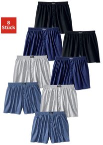 Le Jogger Herren Weiter Boxer, Gr. 3, blau, Jersey, Obermaterial: 100% Baumwolle, unifarben, Unterhosen, aus angenehm weicher Baumwoll-Qualität