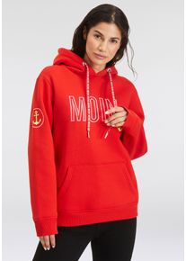 Zwillingsherz Damen Hoodie "Limited Edition", rot, casual, Gr. L, Sweatware, Obermaterial: 50% Baumwolle, 50% Polyester, Sweatshirts, mit Kapuze,