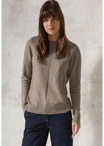 Cecil Damen Rundhalspullover, grau, casual, Gr. XXL, unifarben, Web, 37% Baumwolle, 34% Polyacryl, 26% Polyester, 3% Elasthan, Pullover, mit