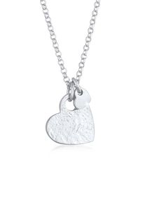 Elli Damen Kette mit Anhänger "Herzen Love Liebe Organic Look 925 Silber", 45, ohne Stein, Silber 925 (Sterlingsilber), L: 45cm, silber, Silber 925