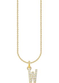 Thomas Sabo Damen Kette mit Anhänger "Buchstabe, KE2240 - KE2265-051-14-L45V, KE2240 - KE2265-414-14-L45V", 45, W, Silber 925 (Sterlingsilber), gold,