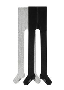 Camano Kinder Strumpfhose "Strumpfhose 2er Pack", Gr. 122, schwarz, 76% Baumwolle 23% Polyamid 1% Elasthan, Strumpfhosen