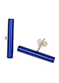 DeMarie Damen Paar Ohrstecker "eloxiertes Aluminium blau", blau, Metall, Ohrringe
