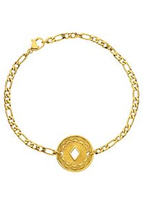PURELEI Damen Armband "Schmuck Geschenk Lolani, runder Anhänger mit Motiv, Bracelet-Lolani", Edelstahl, gold, Edelstahl, Armbänder