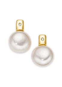 Firetti Damen Paar Ohrstecker "Schmuck Geschenk Gold 333 Ohrschmuck klassischer Ohrschmuck", 0,01 ct P2 = erkennbare Einschlüsse, Gelbgold