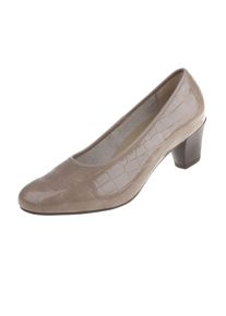 Damen Pumps "Carmen", Lei by tessamino, Gr. 39, beige, Synthetik, elegant, Schuhe, mit Reptilien-Prägung