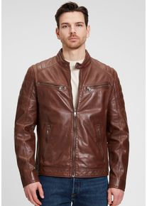 Mauritius Herren Lederjacke "GBDerry LAORV", braun, Gr. 4XL, unifarben, Obermaterial: 100% Schafsleder. Futter: 100% Baumwolle. Ärmelfutter: 100%