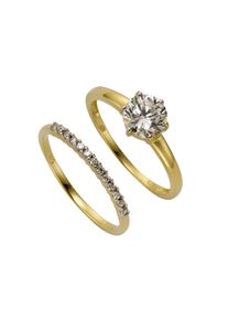Celesta Damen Fingerring "375/- Gelbgold Zirkonia", 060 (19,1), Gold, gelb, Gold, Fingerringe
