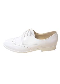 Family Trends Kinder Schnürschuh, Gr. 30, weiß, Synthetik, elegant, Schuhe, mit klassischem Lochmuster