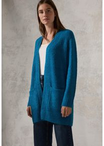 Cecil Damen Cardigan, blau, casual, Gr. L, unifarben, Stoff, 76% Polyacryl, 21% Polyester, 3% Elasthan, Strickjacken, aus softem Materialmix
