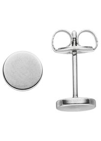 Jobo Damen Paar Ohrstecker, Edelstahl, silber, Edelstahl, Ohrringe, STUDS Edelstahl