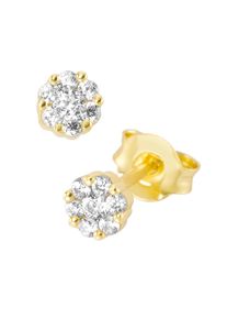 Lady Damen Paar Ohrstecker, Zirkonia ct, silber, Ohrringe