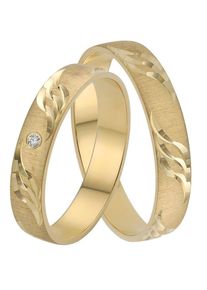 Firetti Trauring "Schmuck Geschenk Gold 375 Hochzeit Ehering "LIEBE" Welle", 21, ohne Brillant, Gelbgold 585, 4mm, gold, Gelbgold 585, Fingerringe,